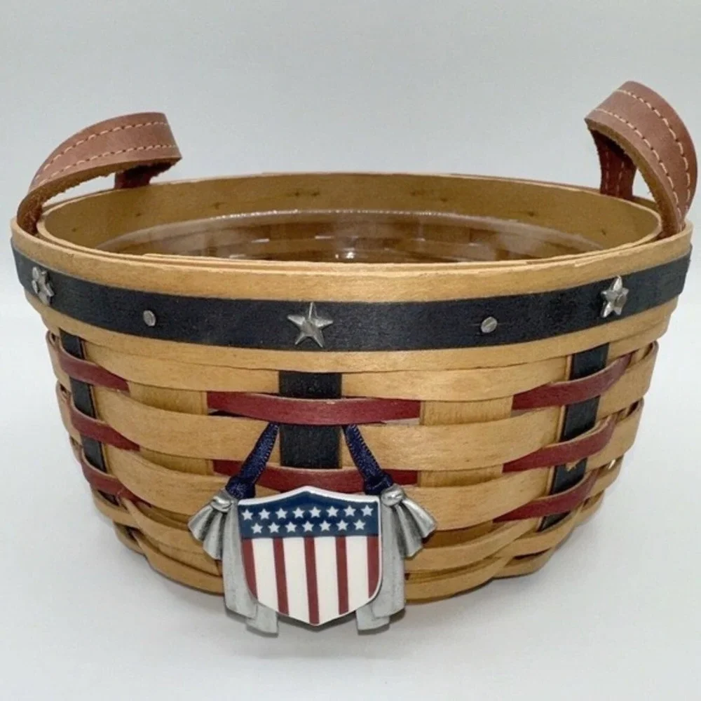 Longaberger 2004 Proudly‎ USA Little Star Basket Patriotic Shield Protector